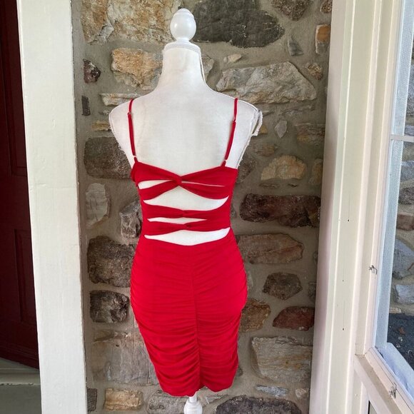 NWT Hello Molly TROPICAL HEAT MINI DRESS Red Large - Picture 7 of 12